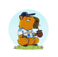 Sticker capibara argentino