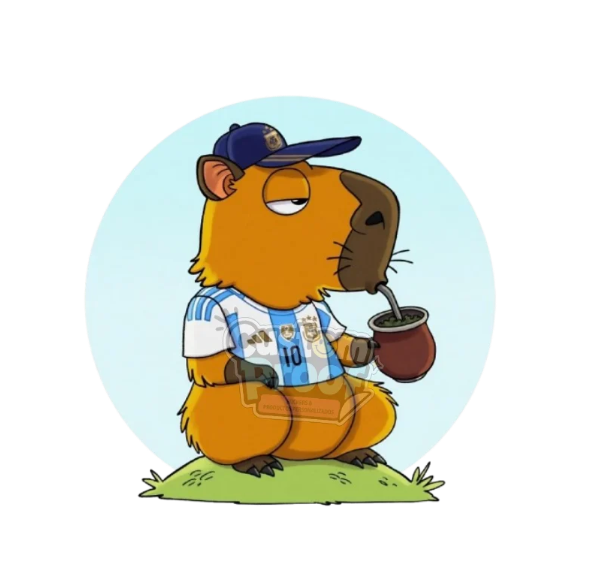 Sticker capibara argentino