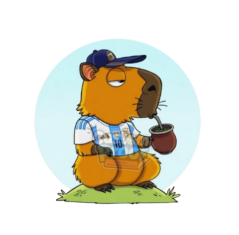 Sticker capibara argentino