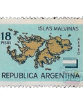 Sticker estampita Malvinas