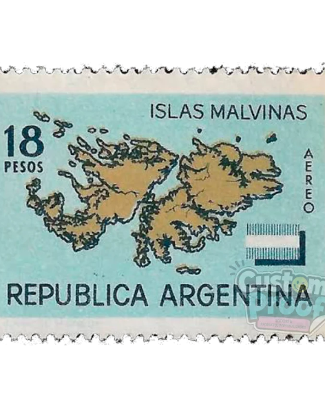 Sticker estampita Malvinas