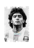 Sticker Maradona blanco y negro