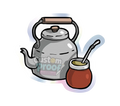 Sticker pava y mate
