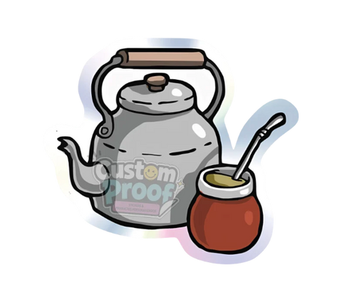 Sticker pava y mate