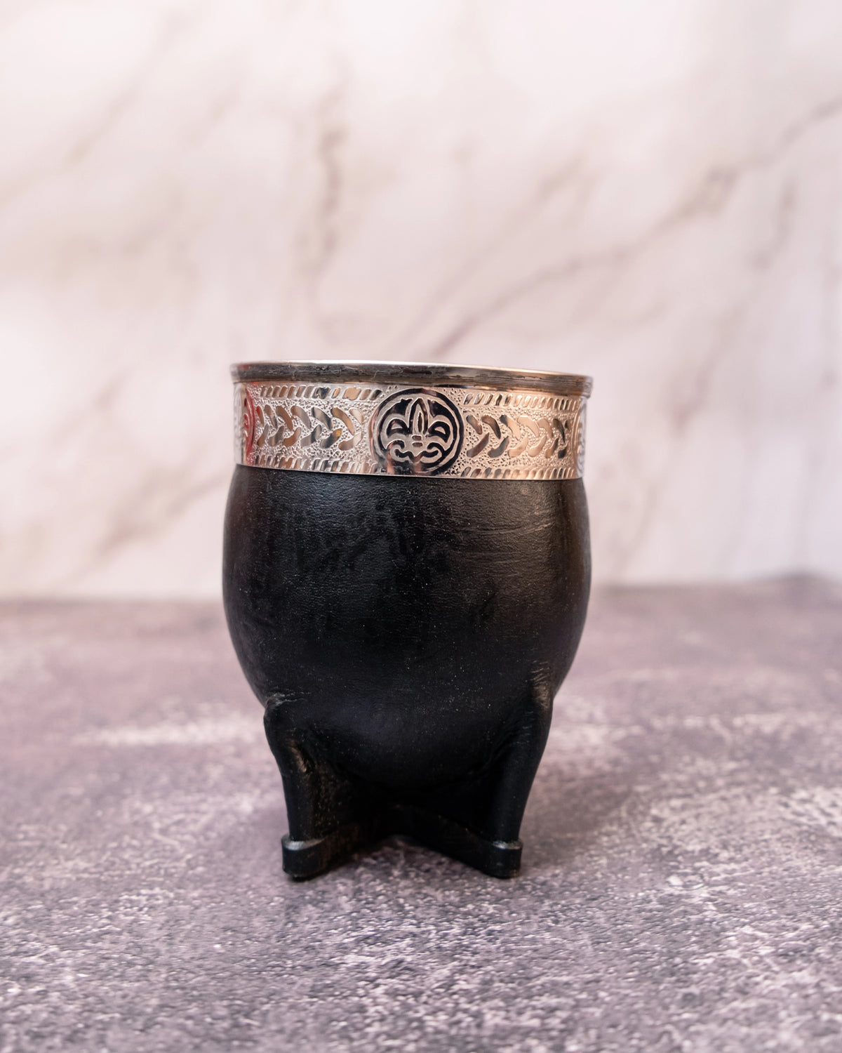 Mate Imperial calabaza inyectada virola de acero con grabado malvinas argentinas