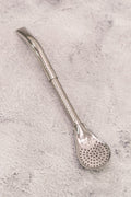 Bombilla de acero cincelada