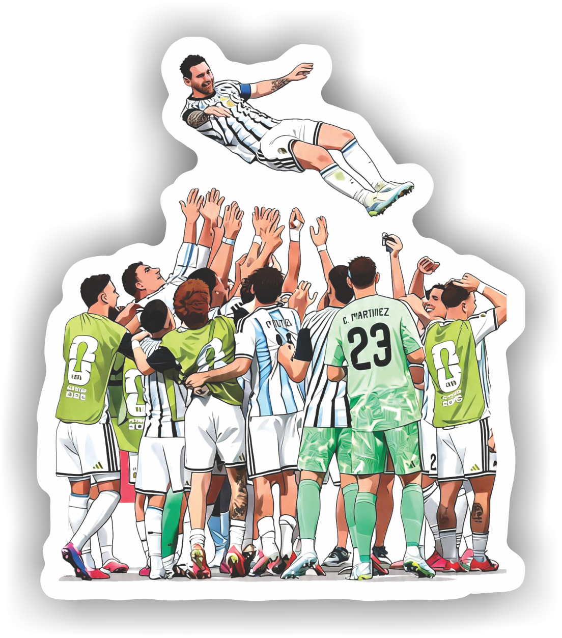 STICKERS MESSI ARRIBA