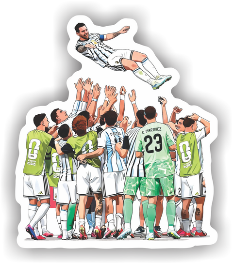 STICKERS MESSI ARRIBA
