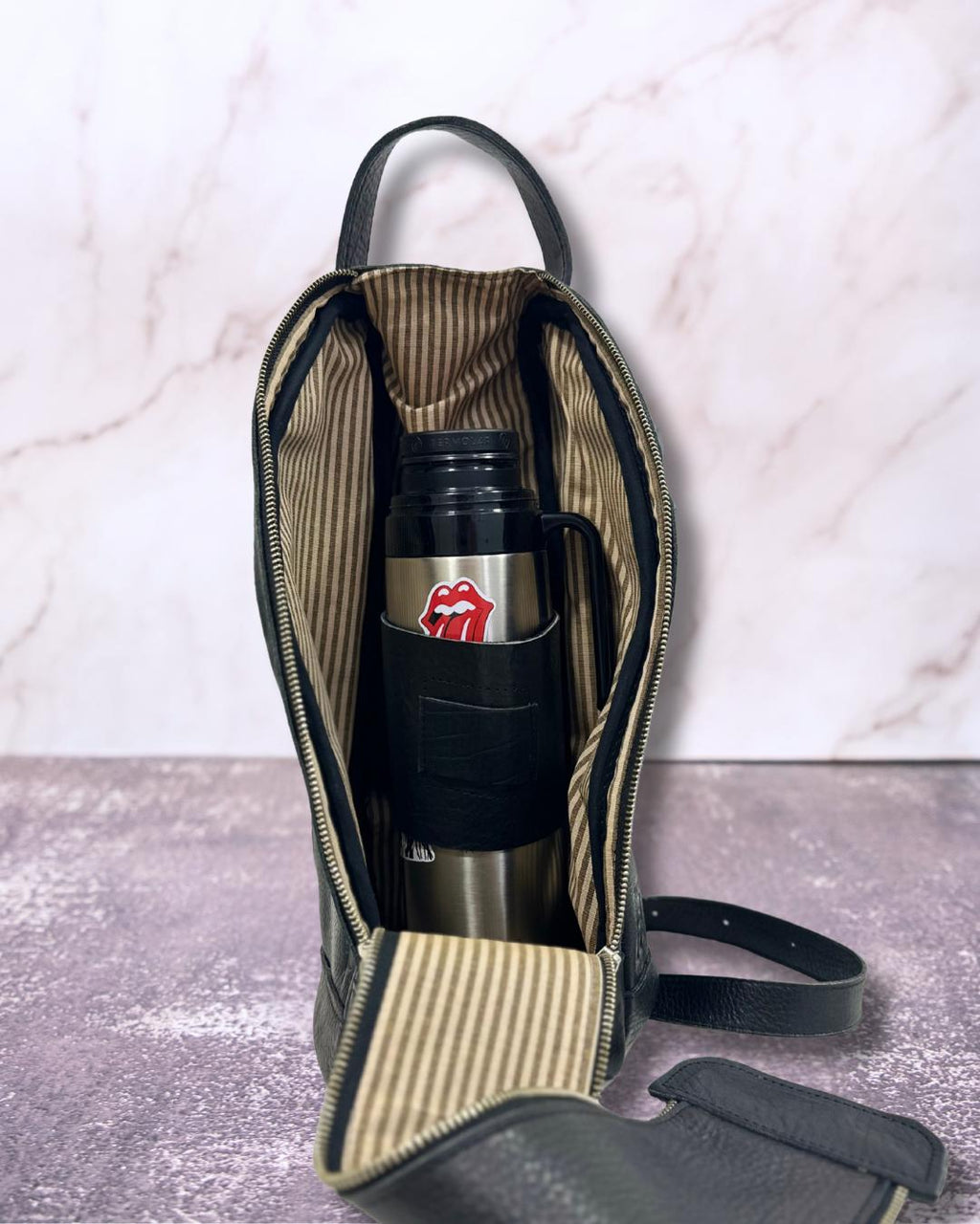 Bolso matero de cuero