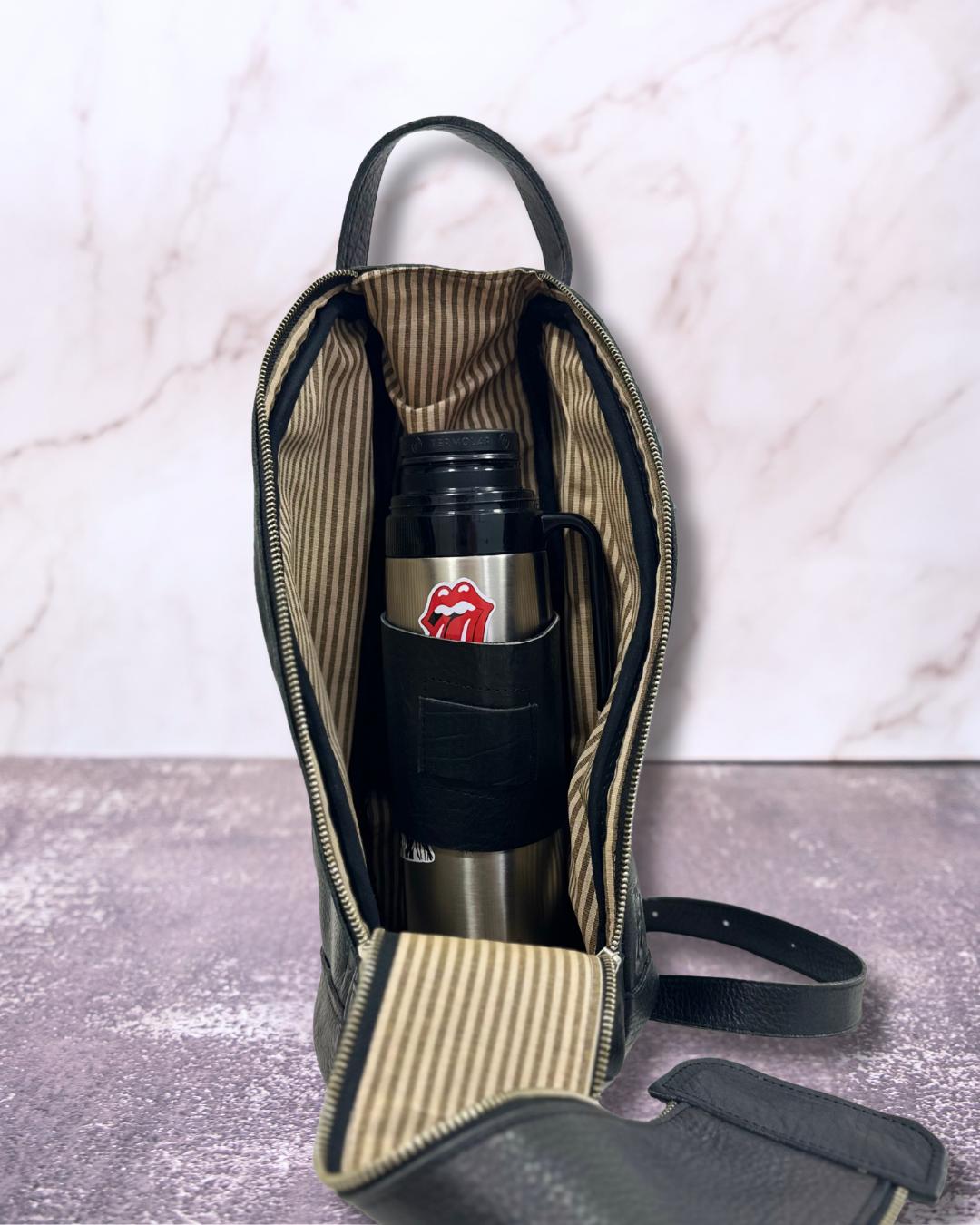 Bolso matero de cuero