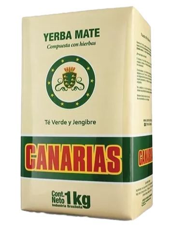 Yerba Mate Canarias Té Verde y Jengibre 1kg.