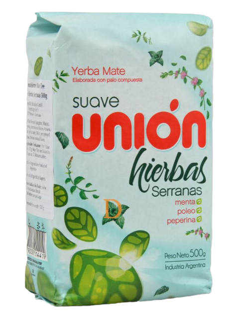 Yerba Mate Unión Hierbas Serranas 500g.