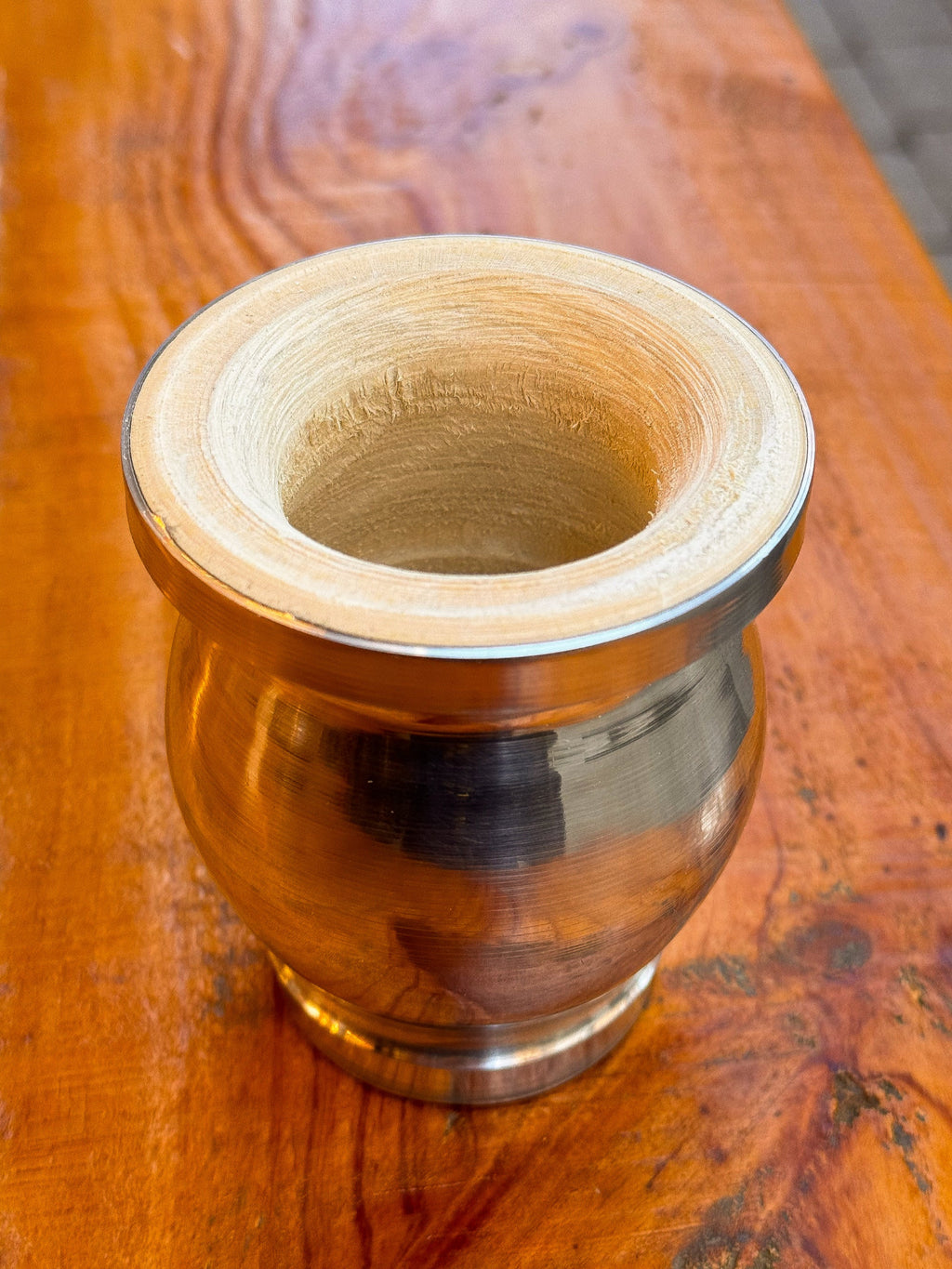 Mate de Madera Forrado en Aluminio