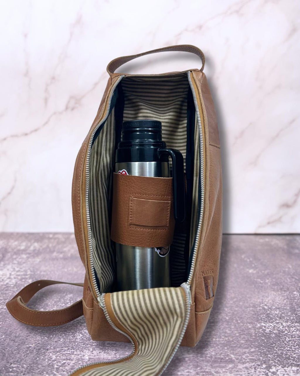 Bolso matero de cuero