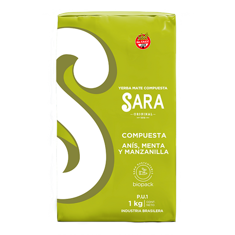 Yerba Mate Sara ANIS, MENTA Y MANZANILLA 500G